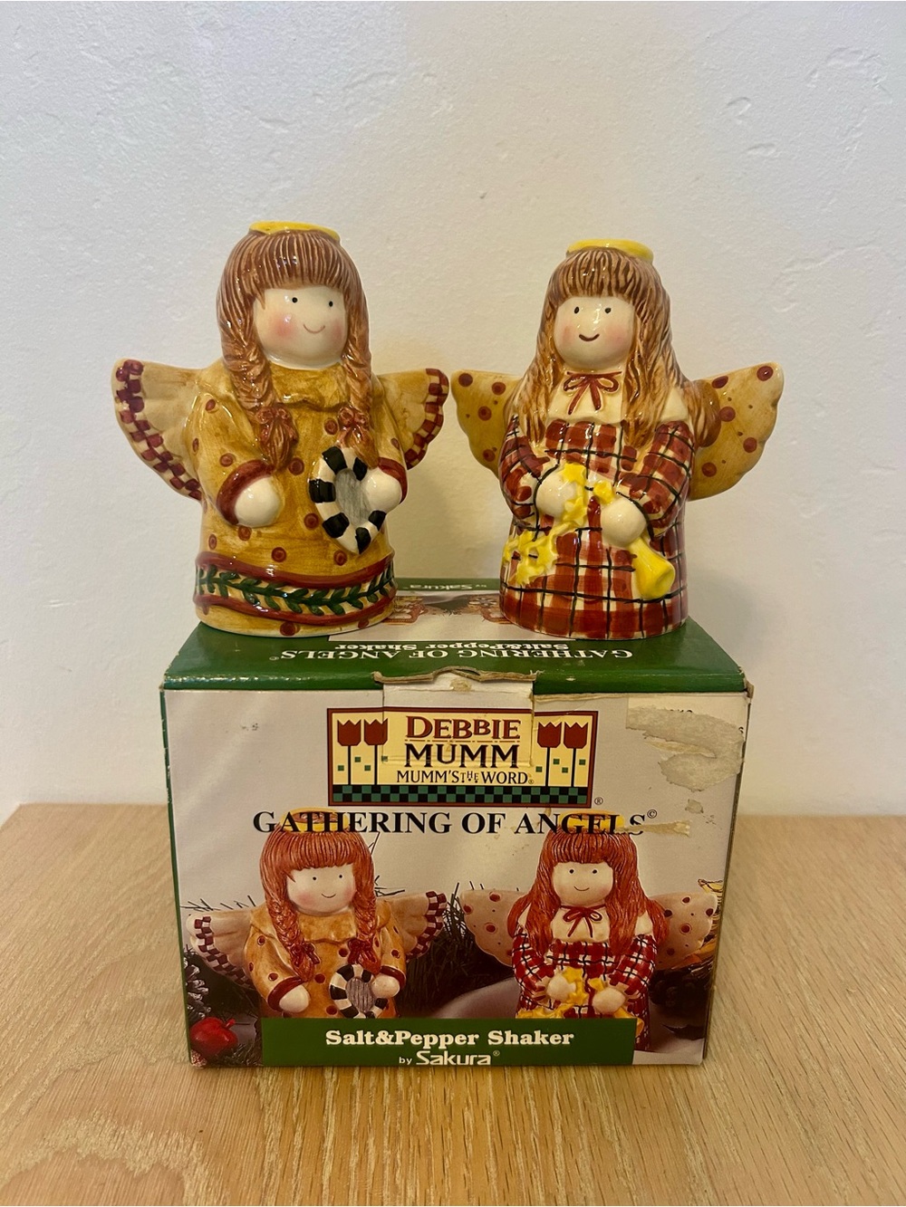 Sakura Yellow Angel Salt & Pepper Shakers